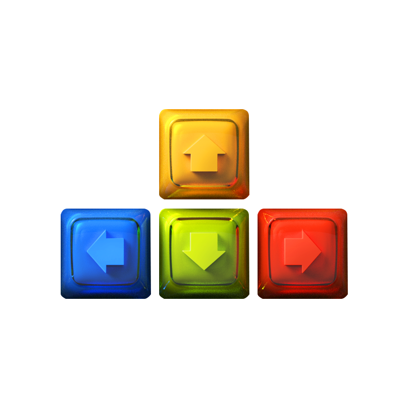 8BitDo Double-Layered Crystal Arrow Keycaps