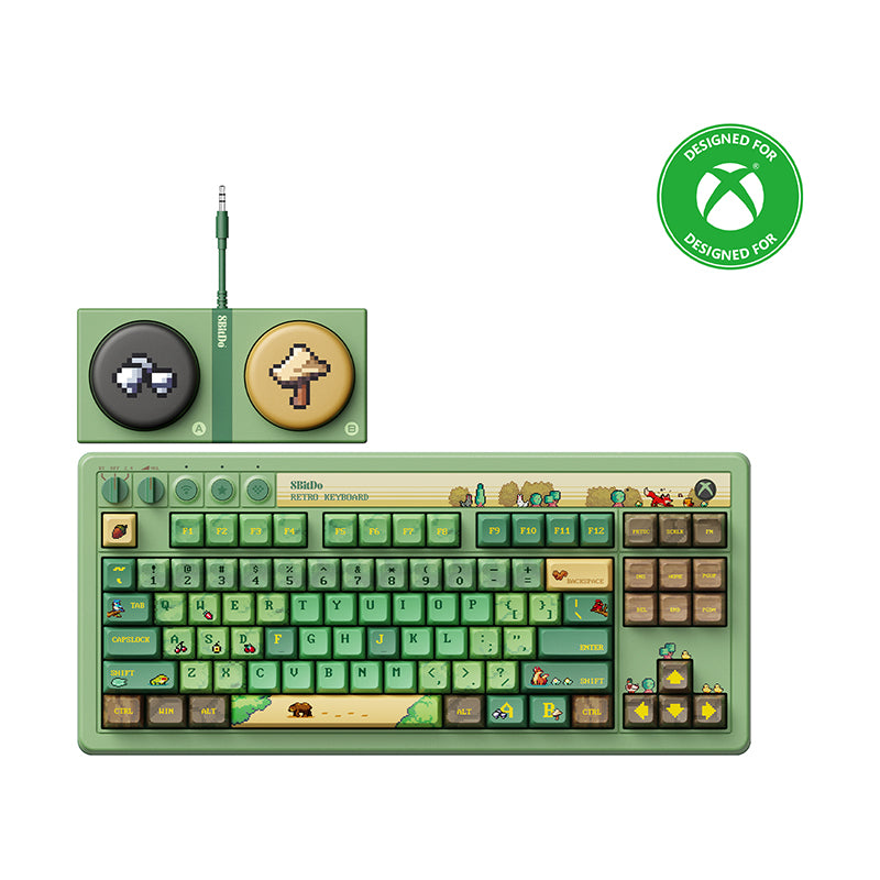 8BitDo Retro 87 Mechanical Keyboard - Forest Wonder