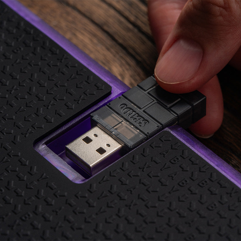 8BitDo Arcade Controller - Transparent Purple Signature Edition (Ships on Jan 31th 2026)